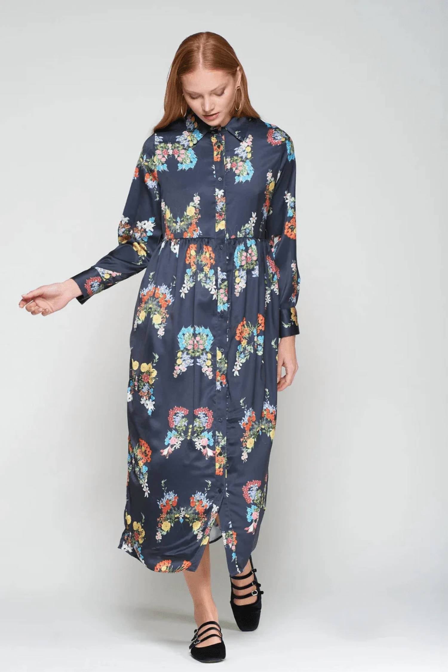 Vilagallo - Amira Mariposa Midi Dress