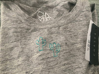 Chaser - Linen Jersey Emb. Cactus Tee