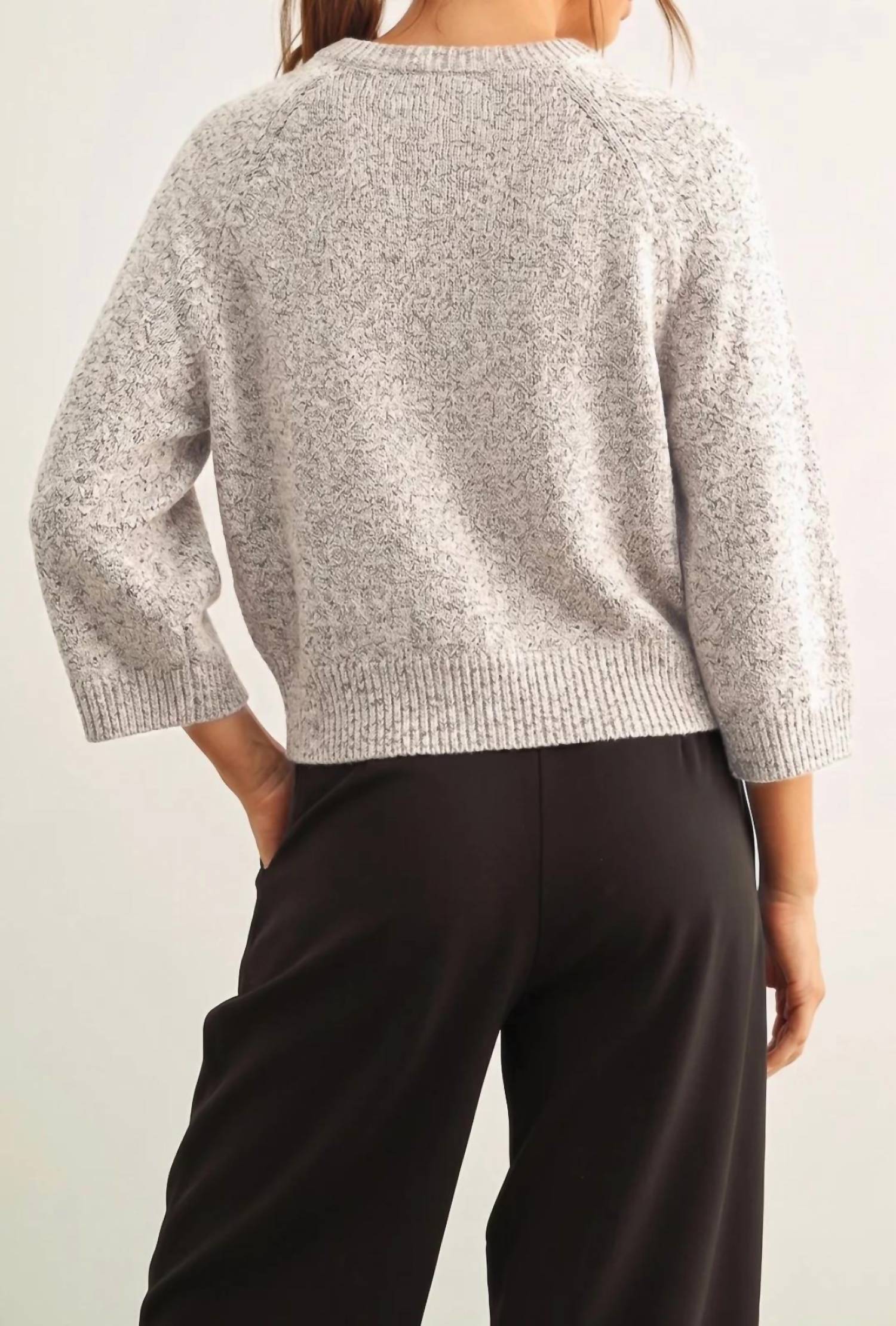 Miou Muse - Round Neck Knitted Top
