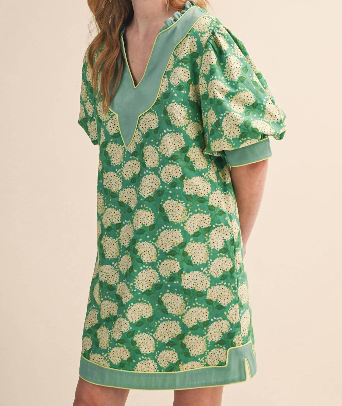 &Merci - Puff Sleeve A-line Mini Dress