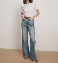 Veronica Beard Damian Top in white 1 - women's t-shirt - detail view