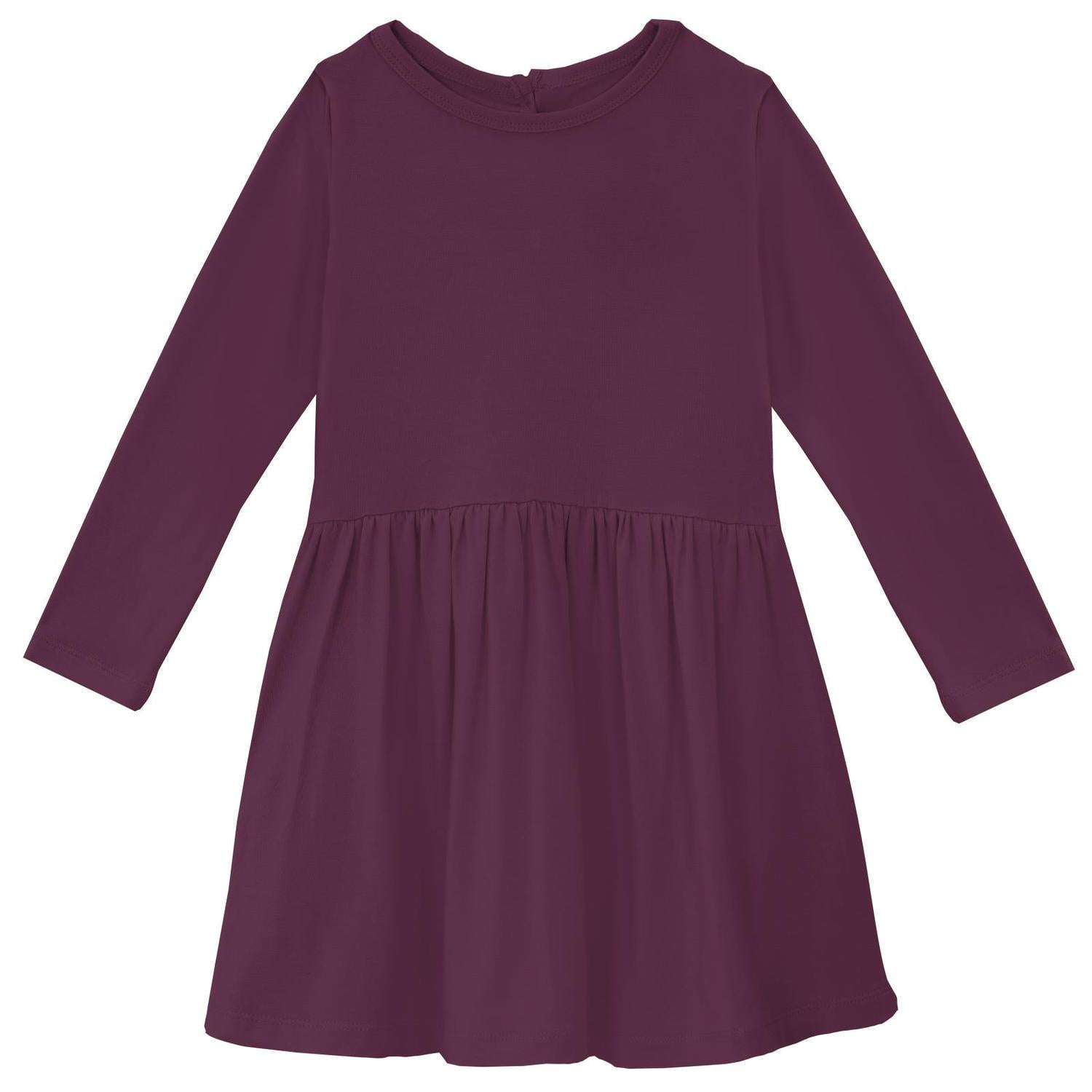Kickee - Girl's Long Sleeve Bamboo Twirl Dress