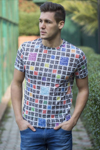 Eight X - Print Squares T-shirt