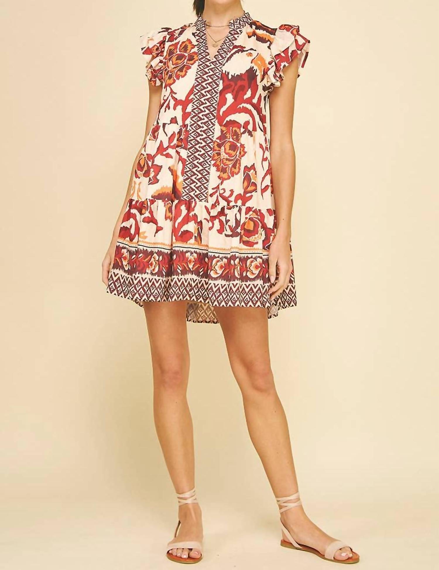 Pinch - Contrast Floral Mini Dress