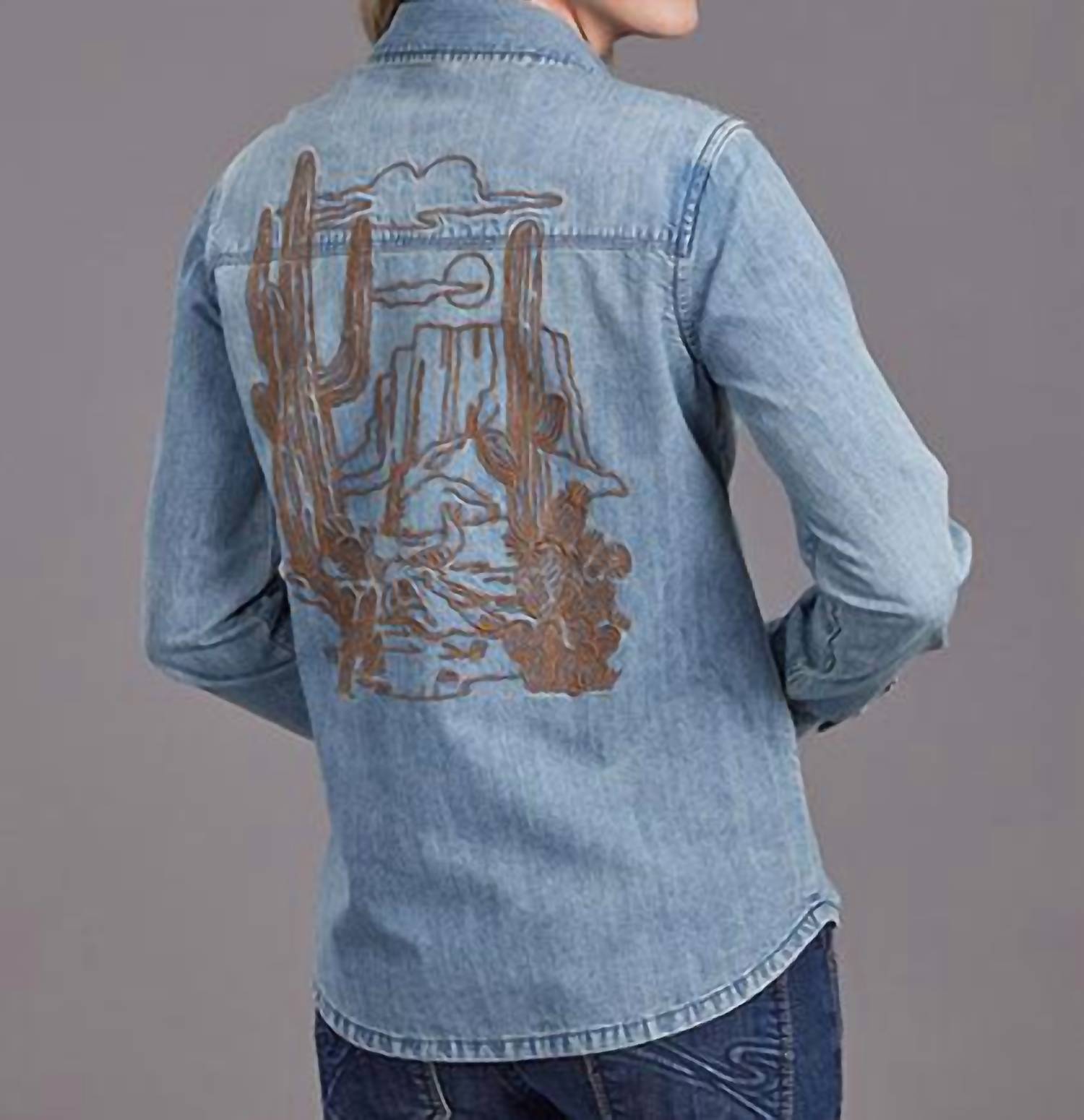 Stetson - Women's Denim Boyfriend Fit Blouse