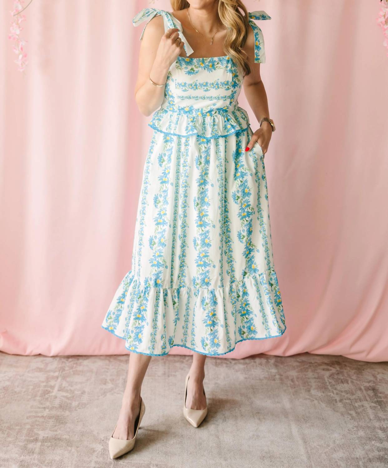 &Merci - Floral Print Midi Dress