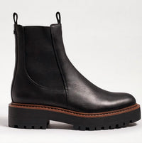 Sam Edelman laguna waterproof lug boot in black - women's shoe