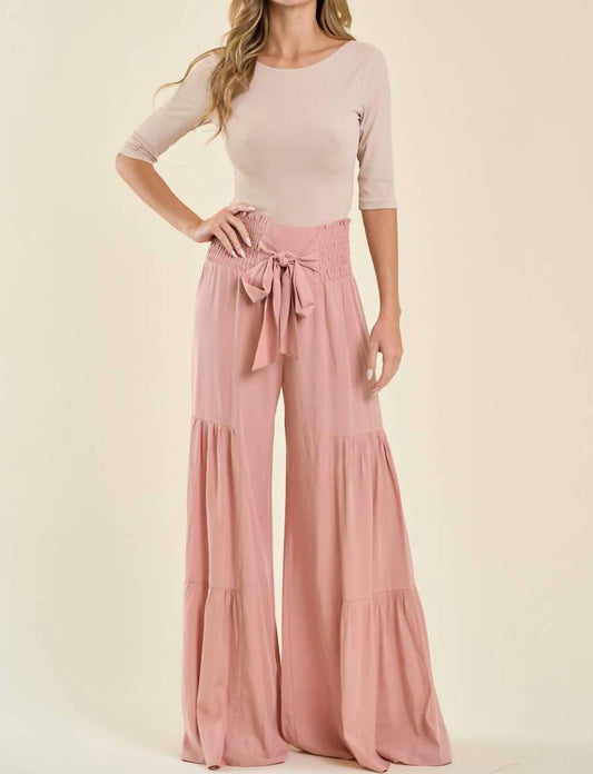 Saints & Hearts - Go With the Flow Smocked Waist Pants