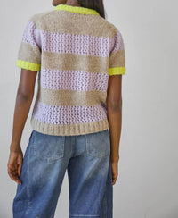 Lilla P - Short Sleeve Stripe Sweater