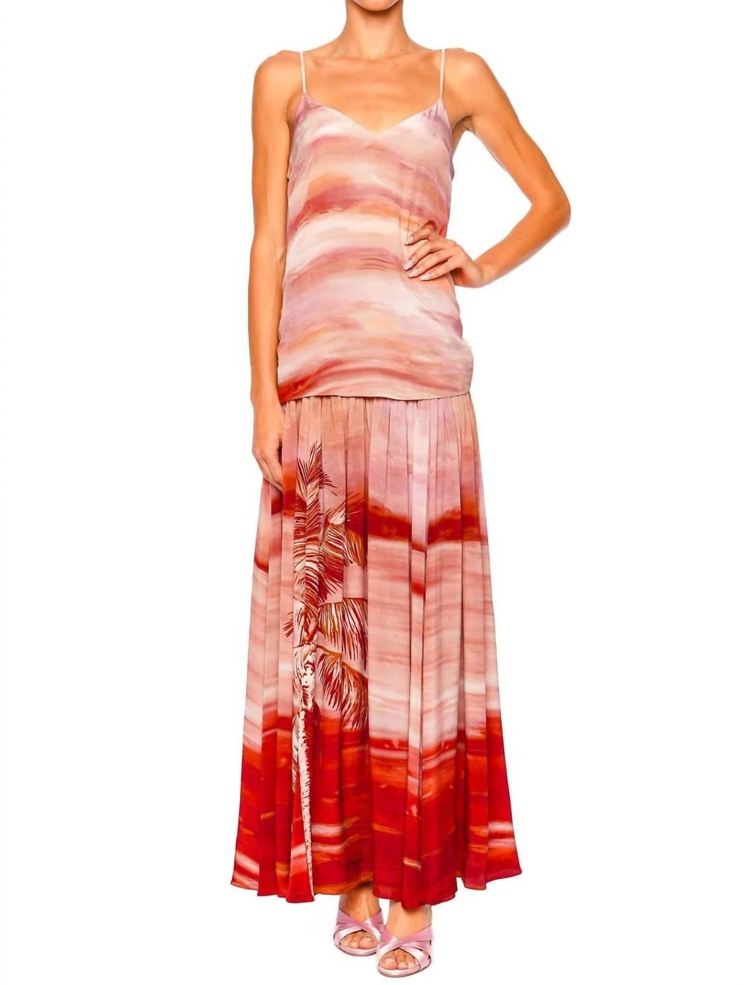 HEMANT & NANDITA Asma Maxi Dress in pink - women's dress