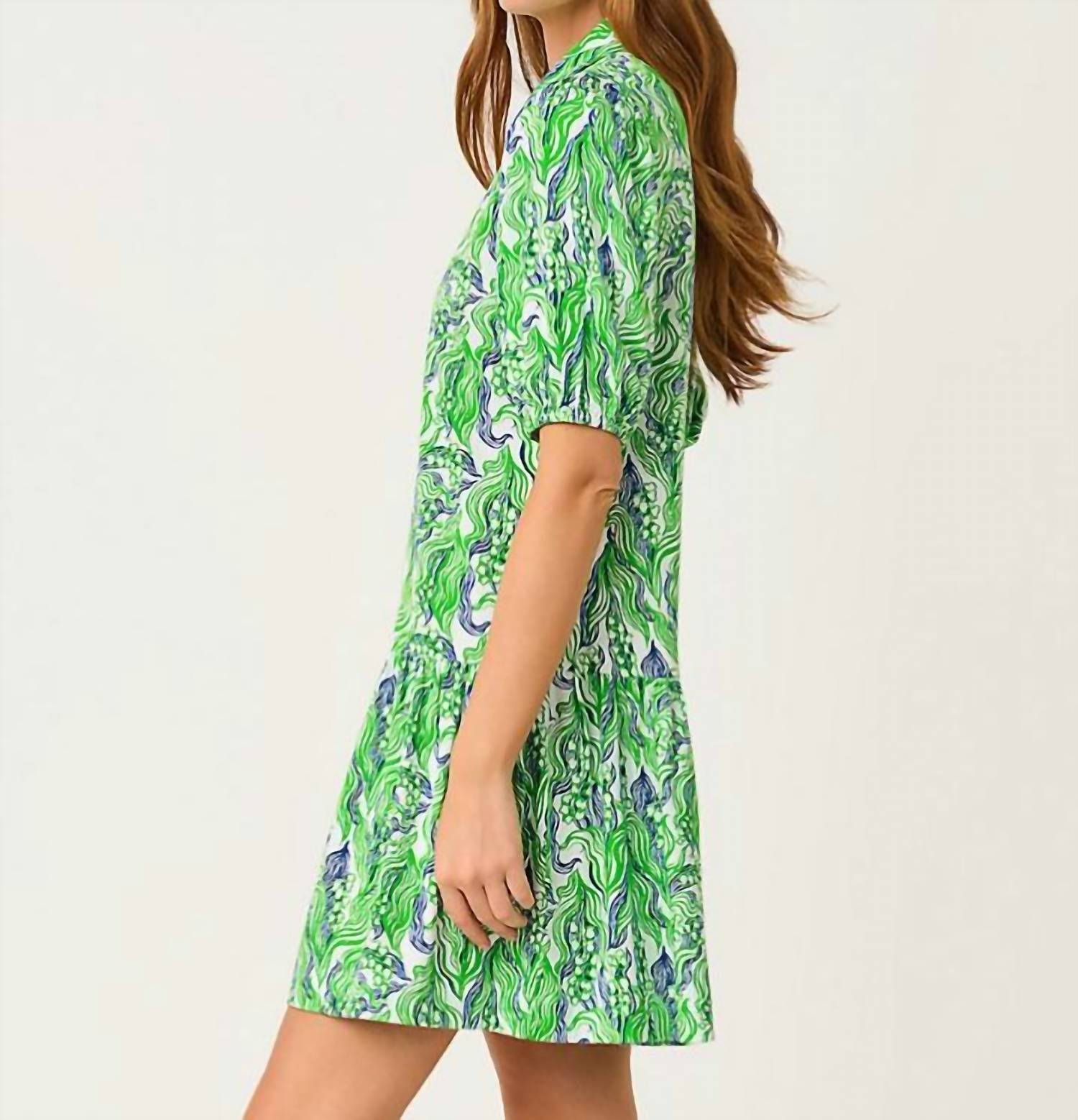 Lilly Pulitzer Bingley Mini Dress in putting green lilly of the valley - women's dress - alternate view