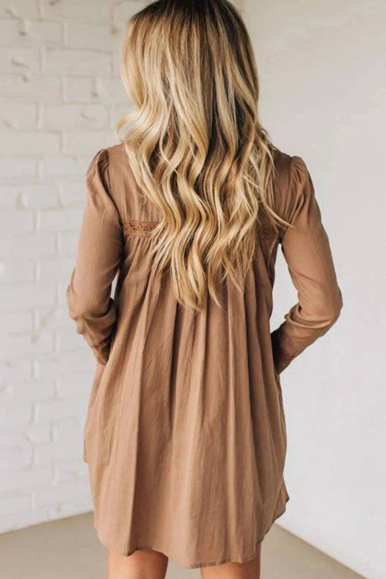 Lovesoft - Peter Pan Collar Mini Shirt Dress