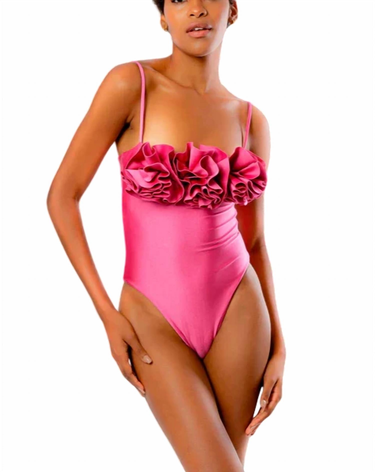 Maygel Coronel Women's Danae One Piece in pink - women's swimwear