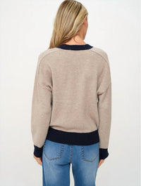 Six/Fifty - Dylan Colorblock Trim Sweater