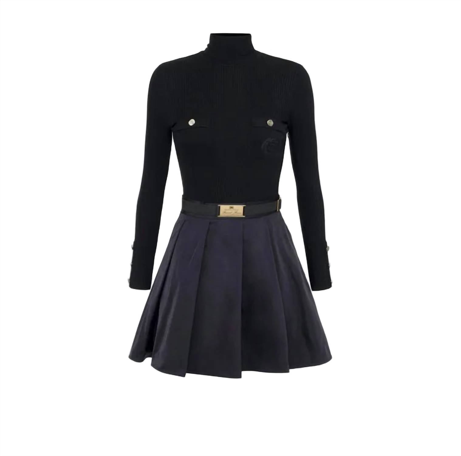 Elisabetta Franchi - Logo Embroidered Dress