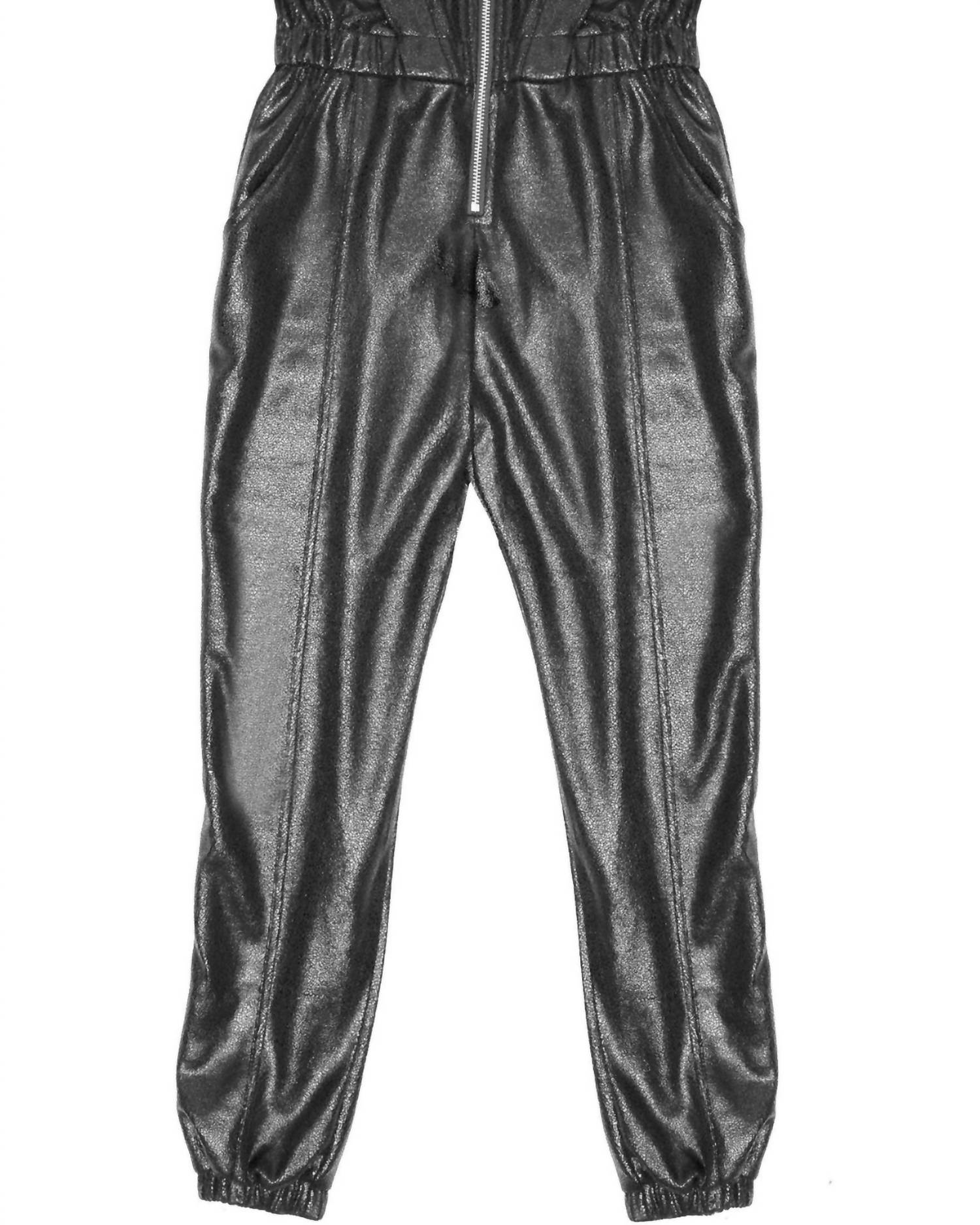 Mia - Girls Quilt Faux Leather Jumpsuit