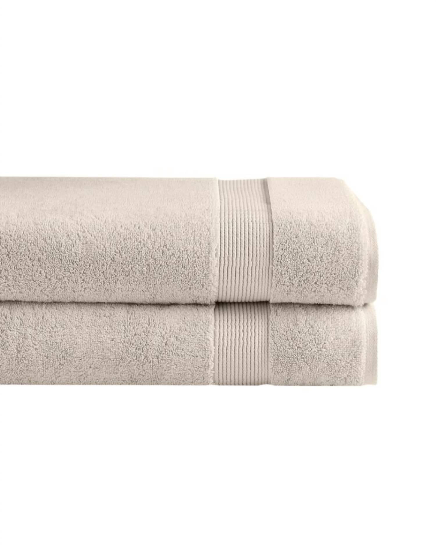 Under the Canopy Classic Organic 2-piece Bath Towel Set in light taupe - item - detail view