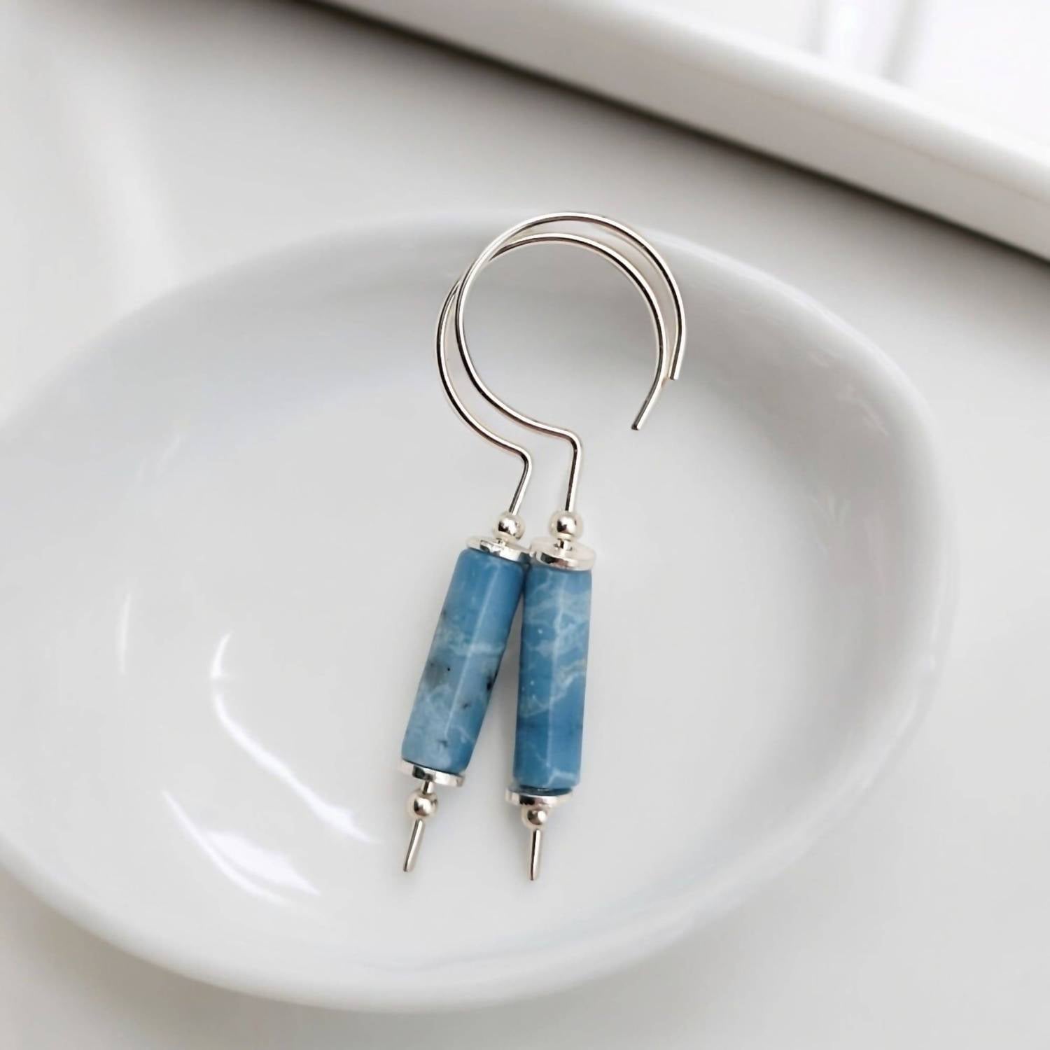 Bijou By Sam - Women's Tube Drop Threader Earrings