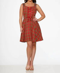 Orchid Bloom - Plaid Swing Dress