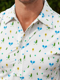 Criquet Performance Sport Range Polo Shirt in pickleballer white - men's shirt - alternate view