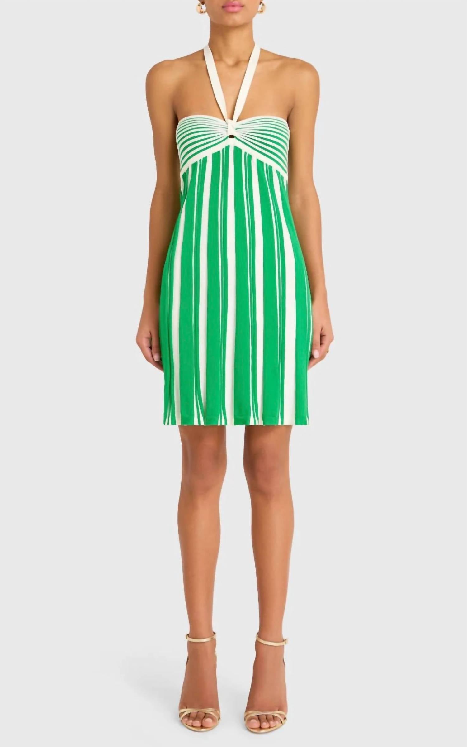 Amanda Uprichard The Dianella Dress in ivory green - women's dress