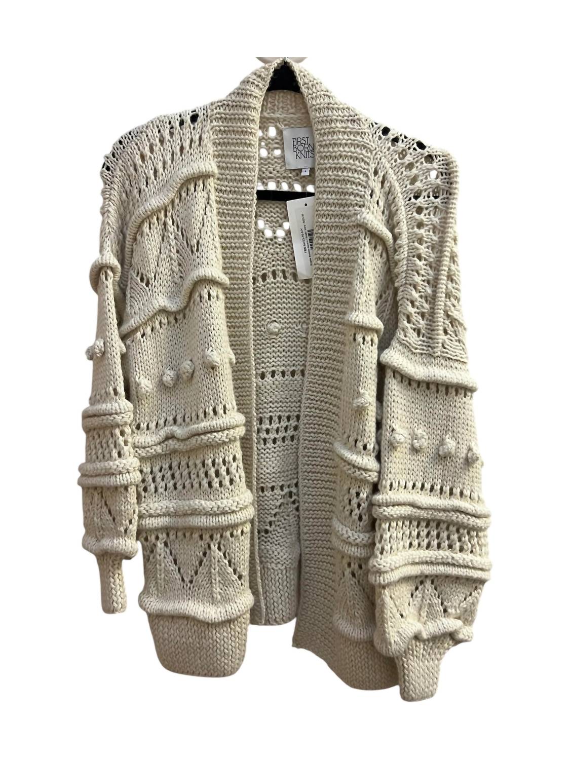 First Born Knits - Open-knit Brigitte Bomber Cardigan