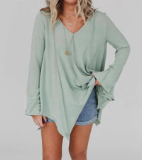 Three Bird Nest - Golden Long Bell Sleeve Top