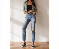 Sneak Peek - High-rise 90's Distressed Skinny Jean With Raw Hem