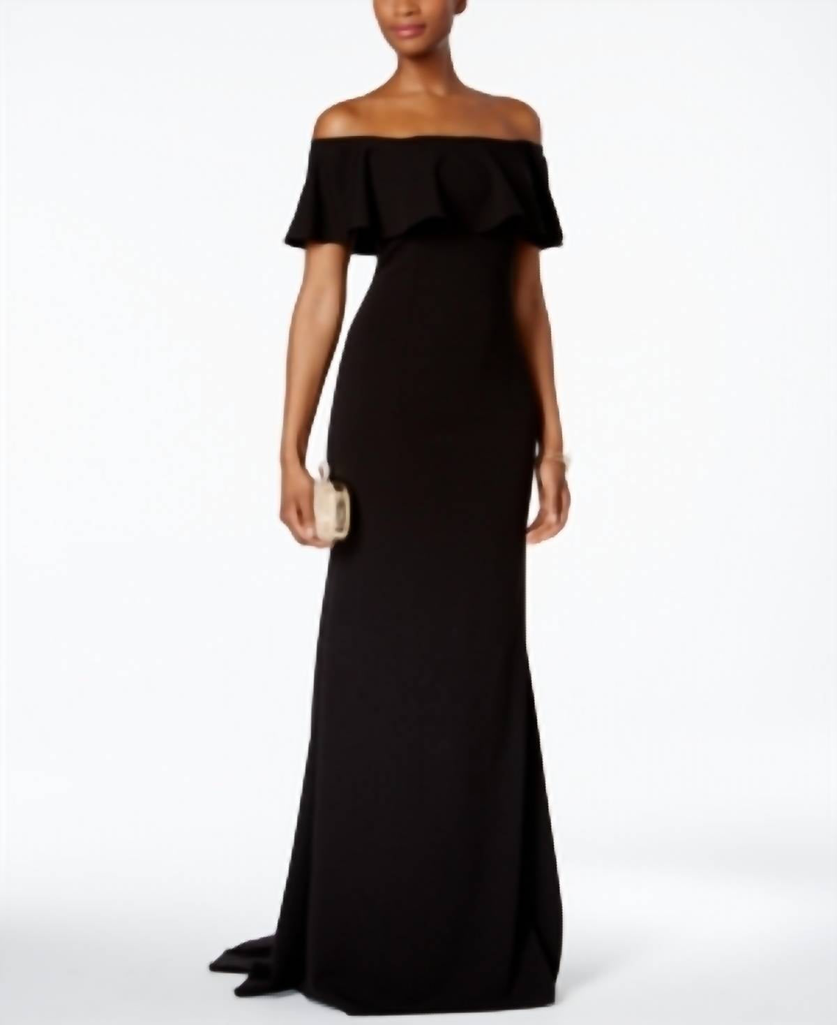 Adrianna Papell - Ruffled Off The Shoulder Gown
