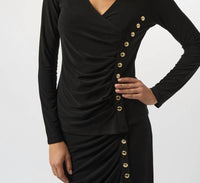 Joseph Ribkoff - Button Closure V-neck Top