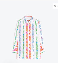 Vilagallo - Chain Print Shirt