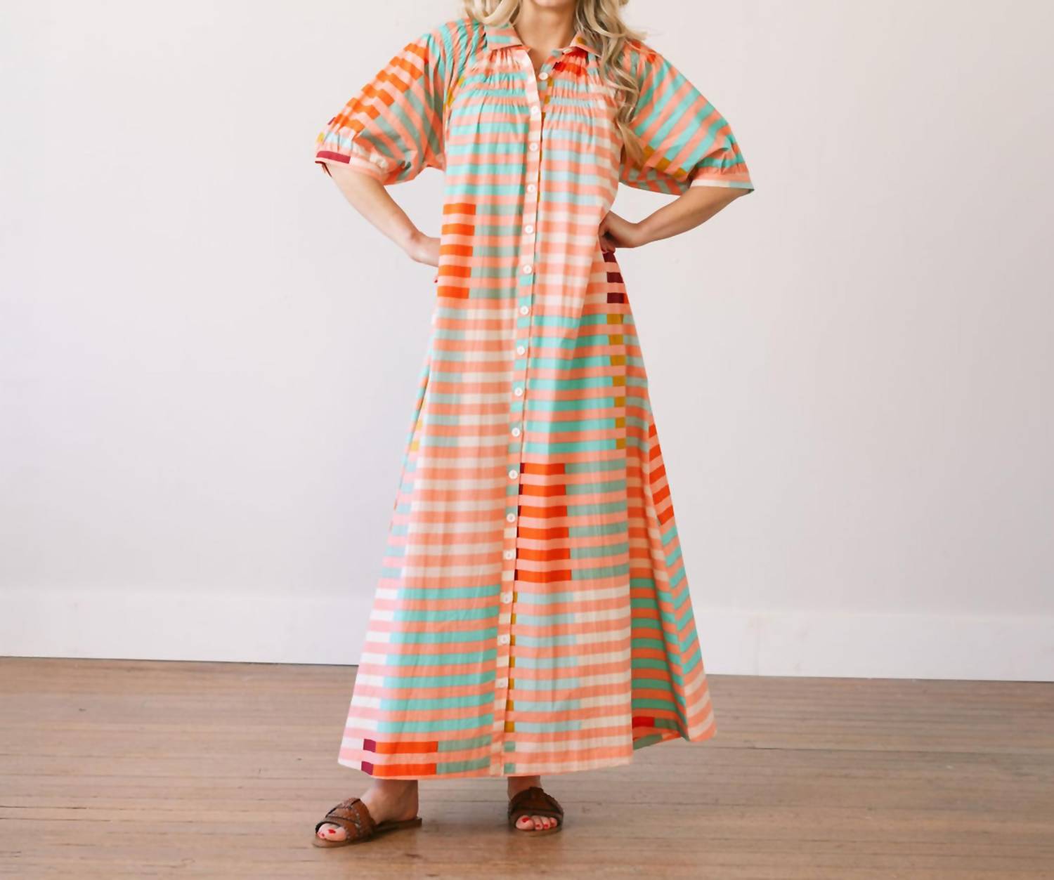 Sunshine Tienda - Colorful Stripe Oasis Dress