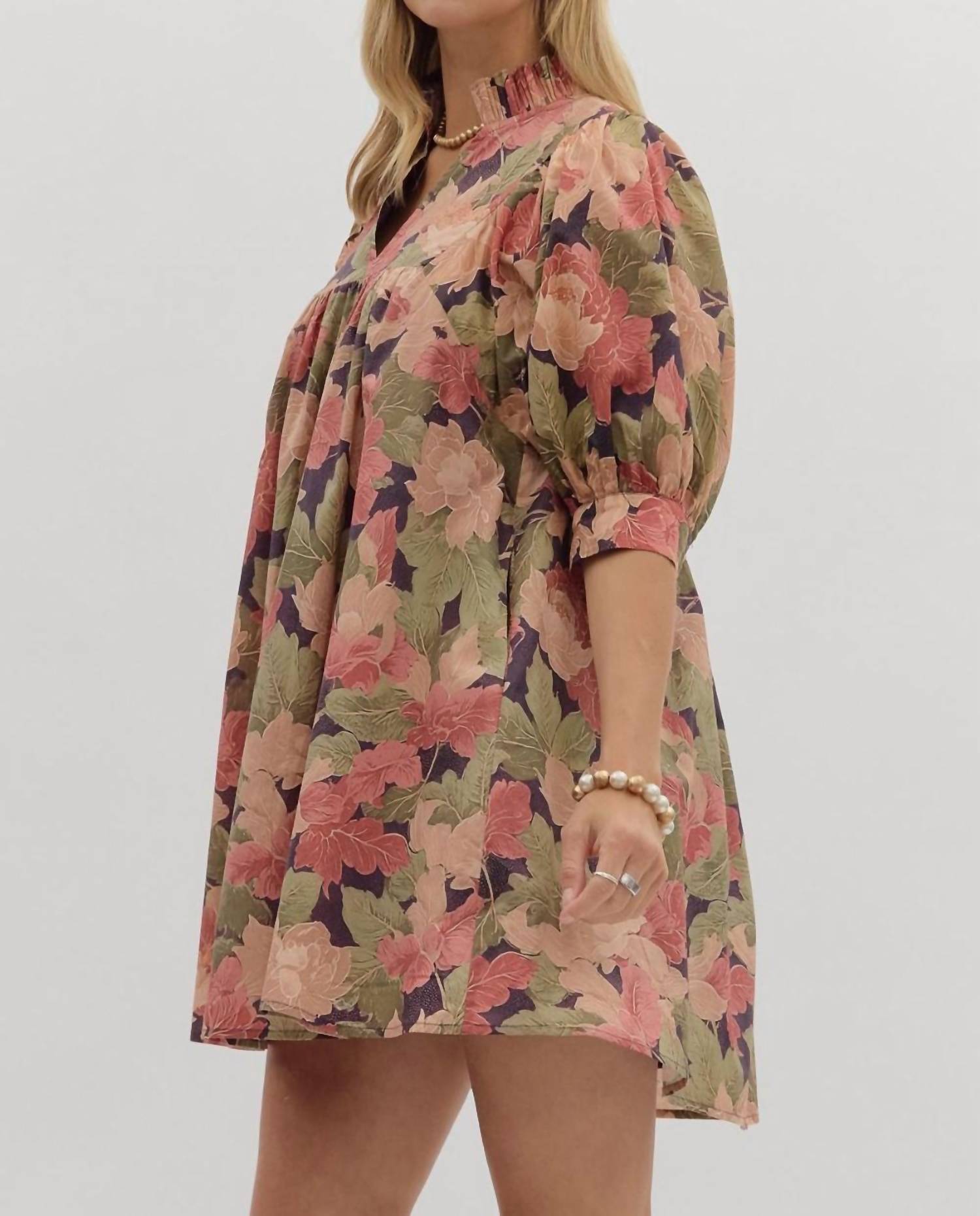 Entro - Autumn Bloom Mini Dress