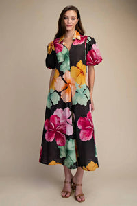 Glam - Hibiscus Collar Dress