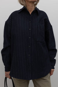 Collective - Wool Stripe Quilted Oversized Jacket
