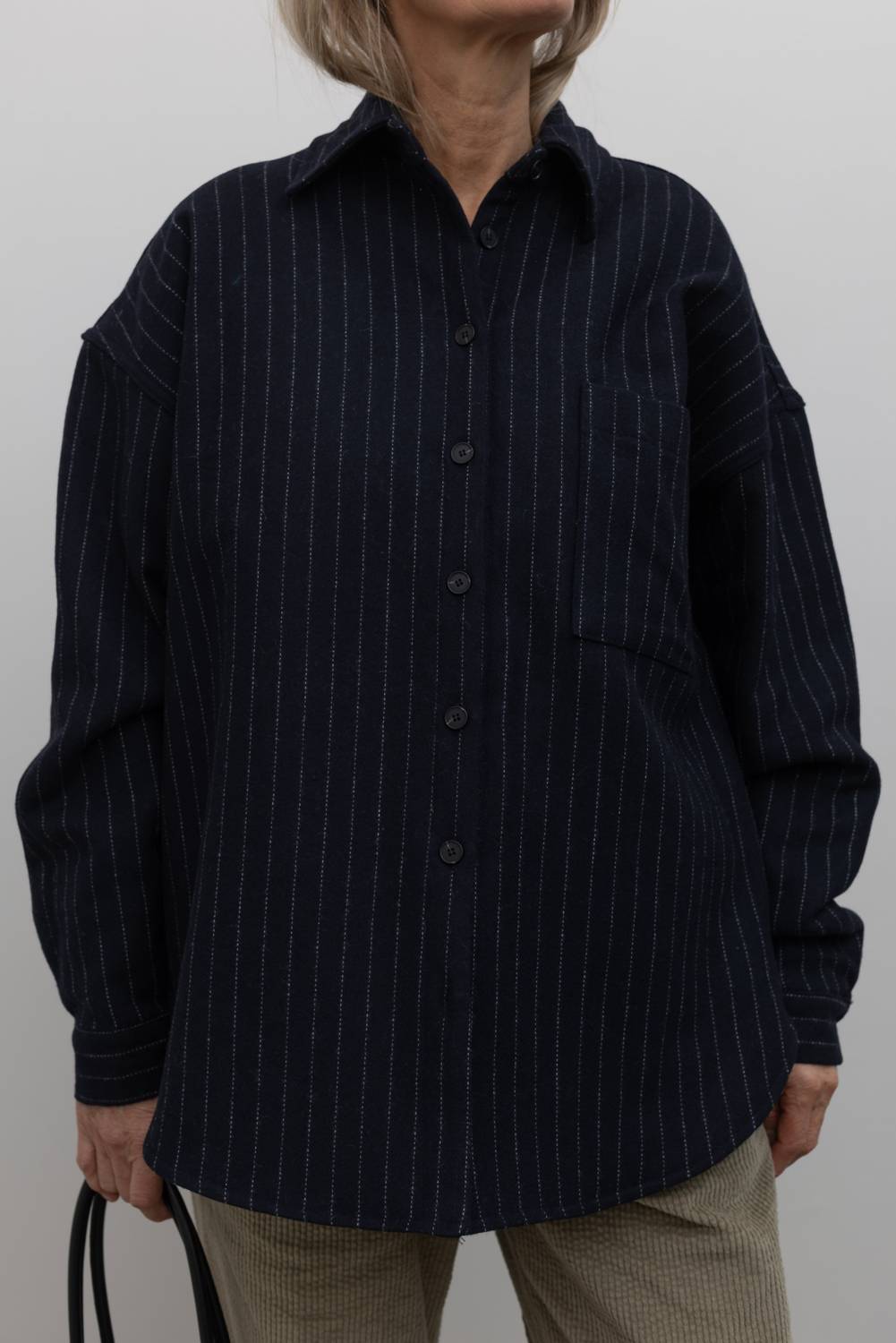 Collective - Wool Stripe Quilted Oversized Jacket
