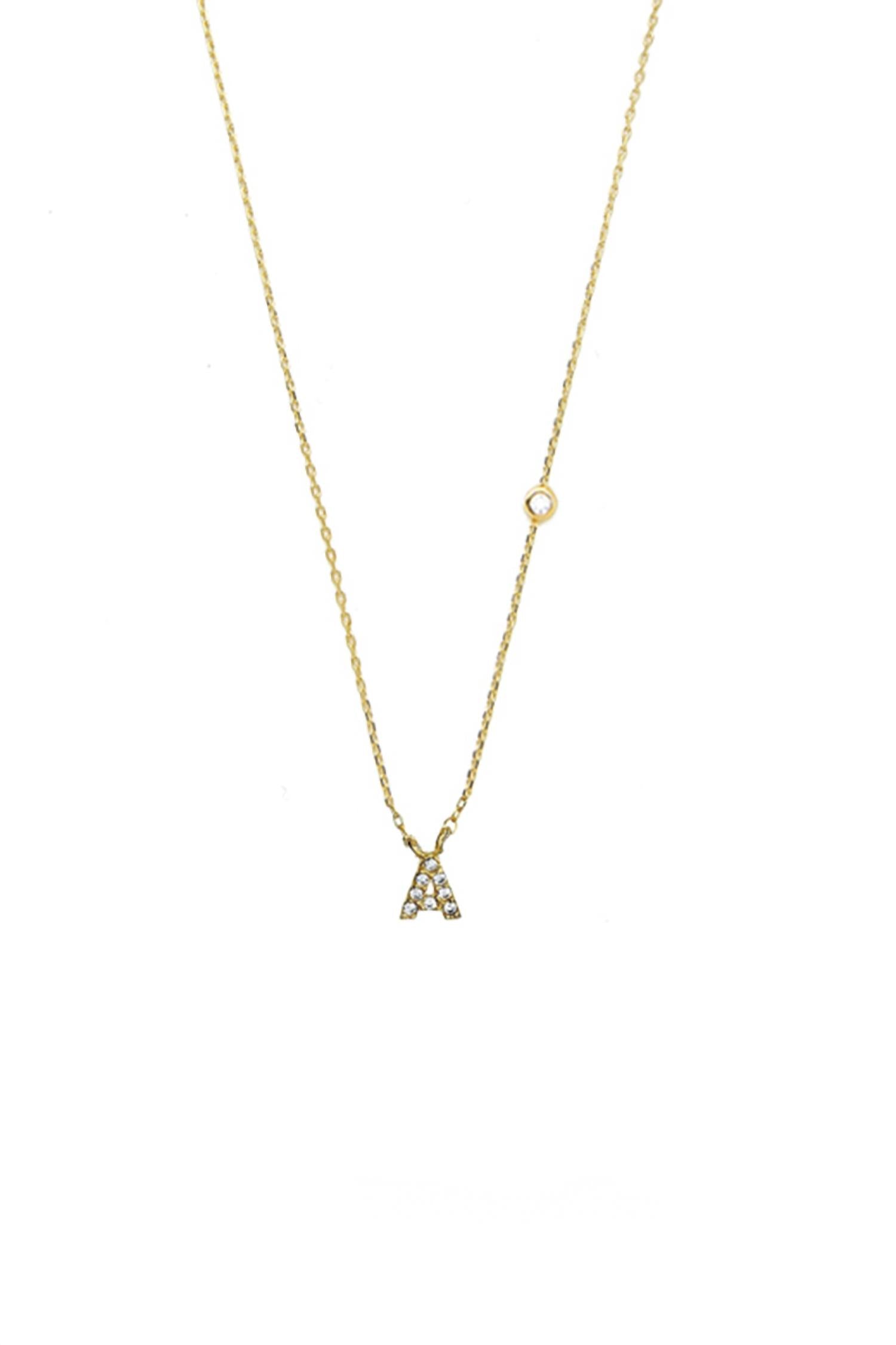 Tai Jewelry Women's Initial A Necklace in gold - women's jewelry