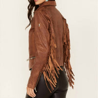 Mauritius - Zoe Fringe Leather Jacket