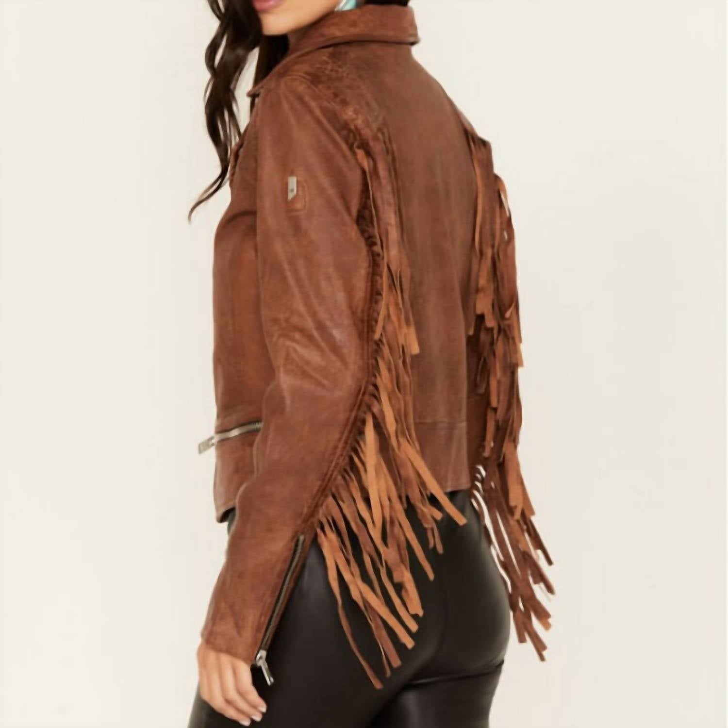 Mauritius - Zoe Fringe Leather Jacket