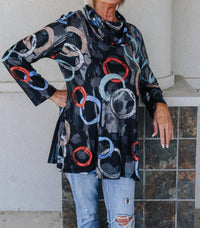 Jess & Jane - French Brushed Mock Neck Knit Tunic