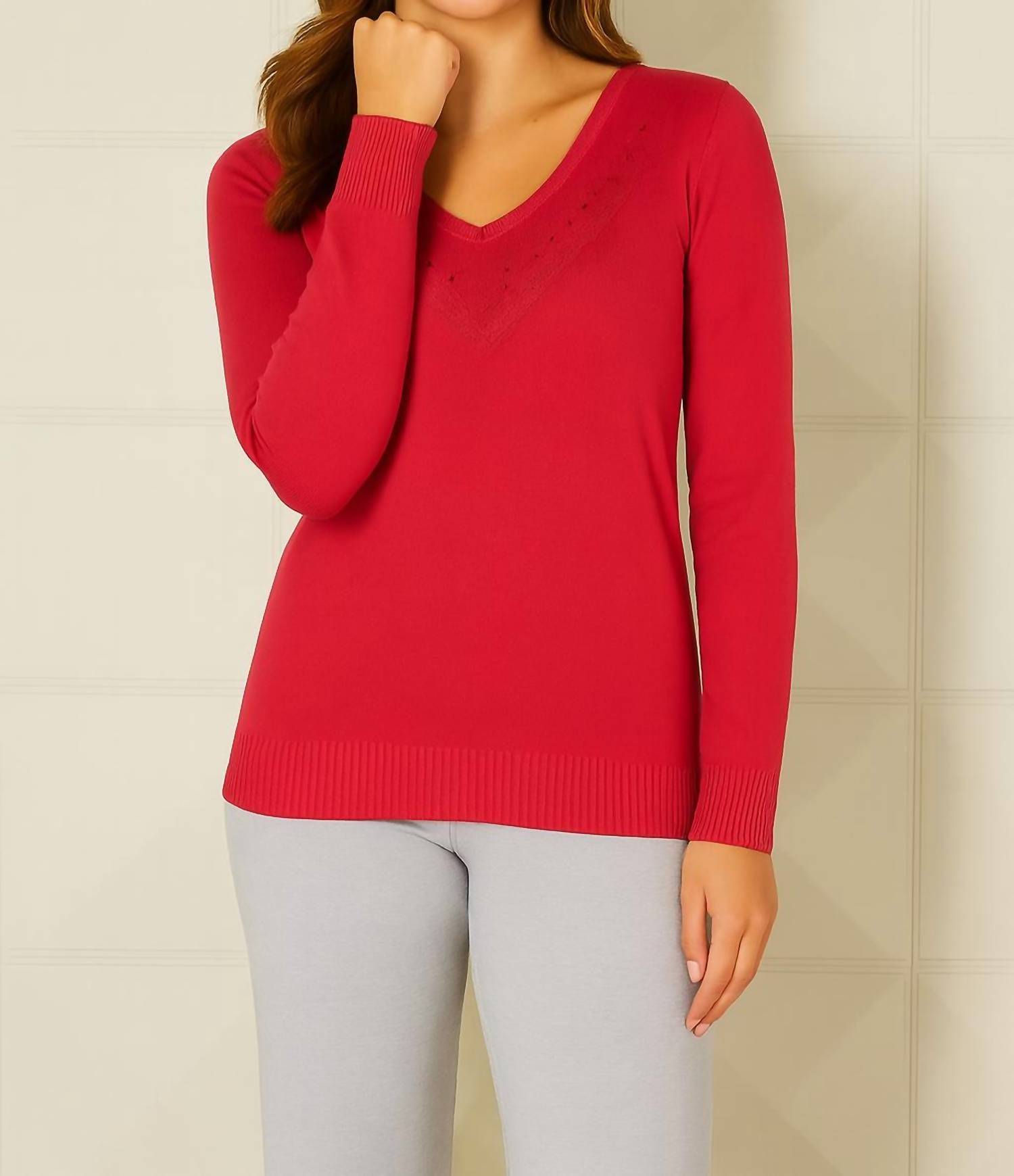 French Kyss - Braided V-Neck Top