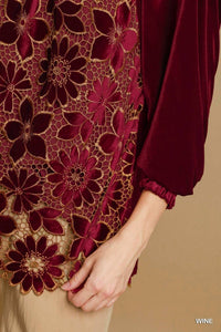 Umgee - Velvet Blossom Blouse