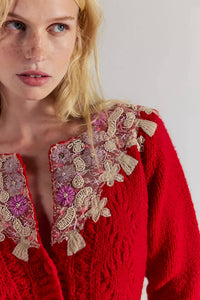 Free People - Pixie Embroidered Cardigan