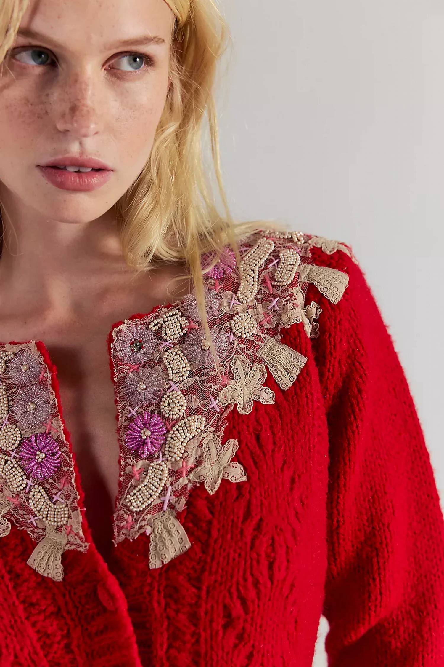 Free People - Pixie Embroidered Cardigan