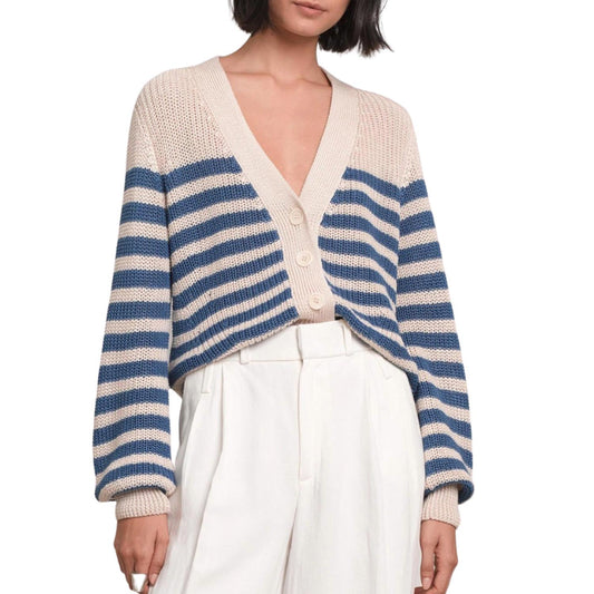 Eleven Six - ISLA STRIPED CROPPED CARDIGAN