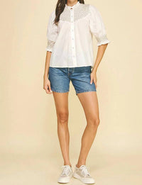 Pinch - Mauri Embroidered Button-Up Blouse