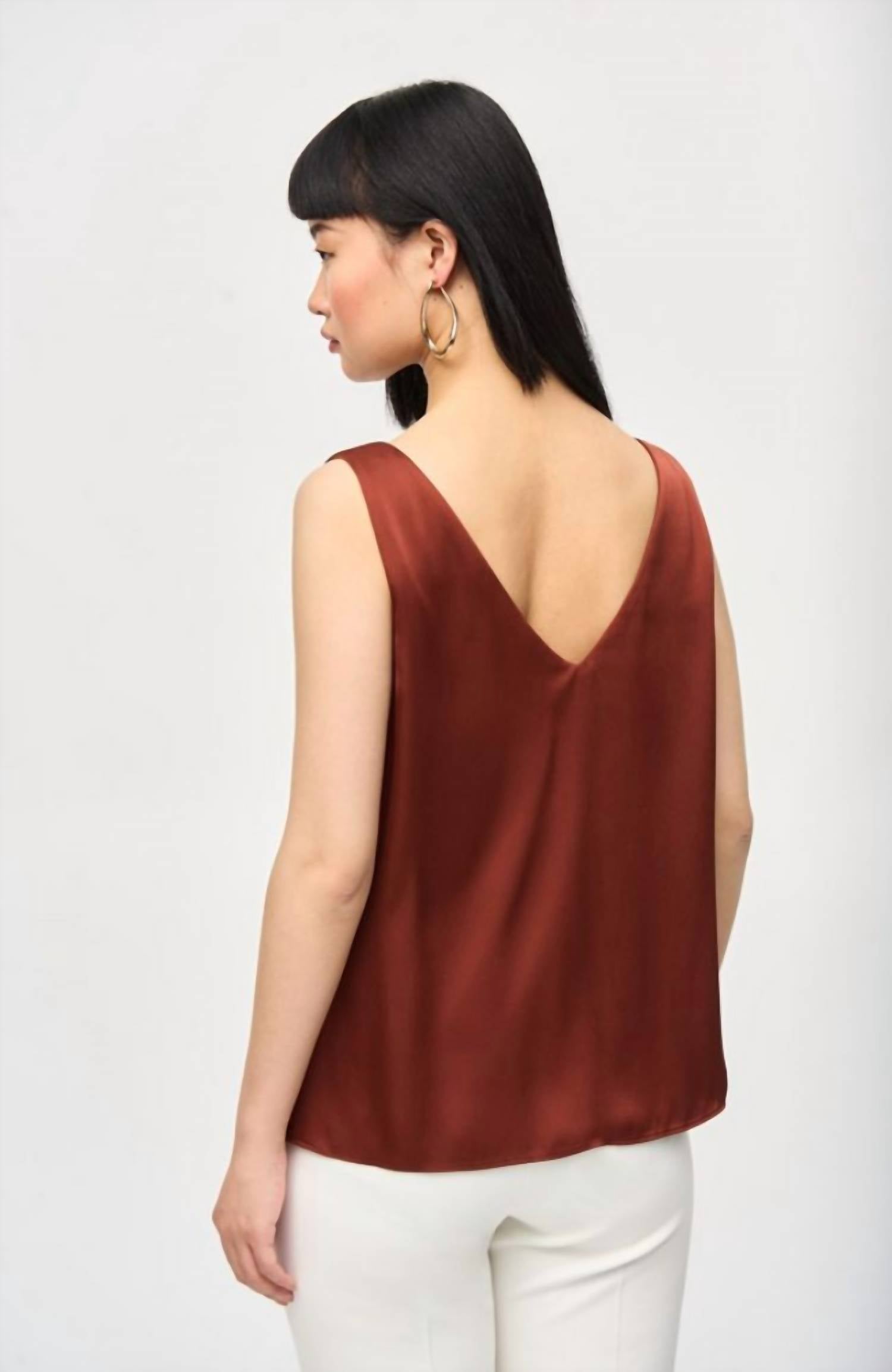 Joseph Ribkoff - Satin Straight Sleeveless Top