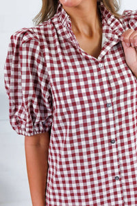 Entro - Gingham Midi Dress