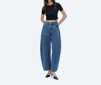 Bayeas - Katia High Rise Barrel Jeans