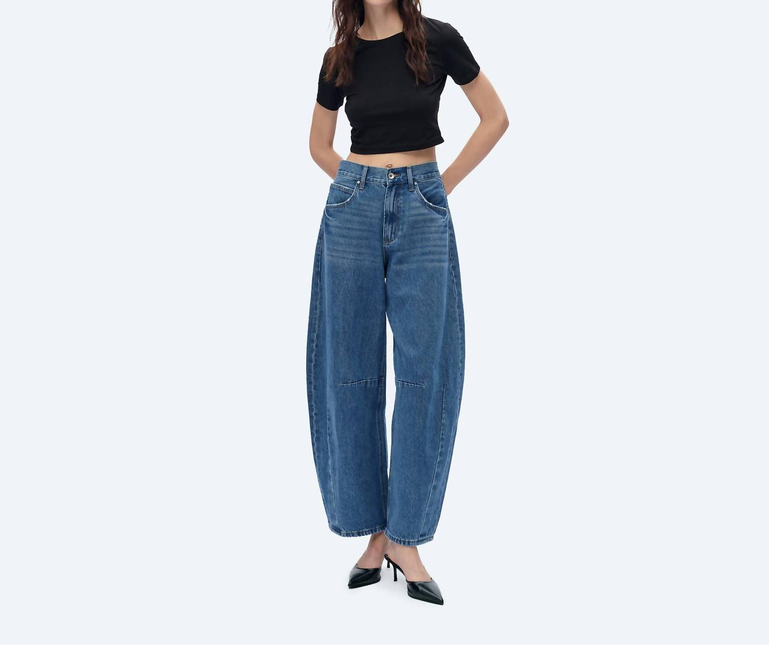 Bayeas - Katia High Rise Barrel Jeans